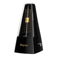 Mechanical Metronome for Guitar, Piano & Violin, 40-208 BPM with 4 Beat Modes (2/4, 3/4, 4/4, 6/8), Classic Wind-Up Design, Loud Clear Tempo for Beginners, Musical Instrument Accessories, Black