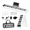 Rhymo Folding Piano Keyboard, 61 Keys Sensitive Electric Piano, Weighted Portable Electric Keyboards with Bluetooth MIDI, Digital Foldable Keyboard for Beginner