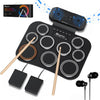 Rhymo Electronic Drum Set, 9 Pads Roll Up, Built-in Speaker Drum Pedals and Sticks, kid drum set with Headphone Included Birthday Holiday Christmas Gift for kids (Colorful)